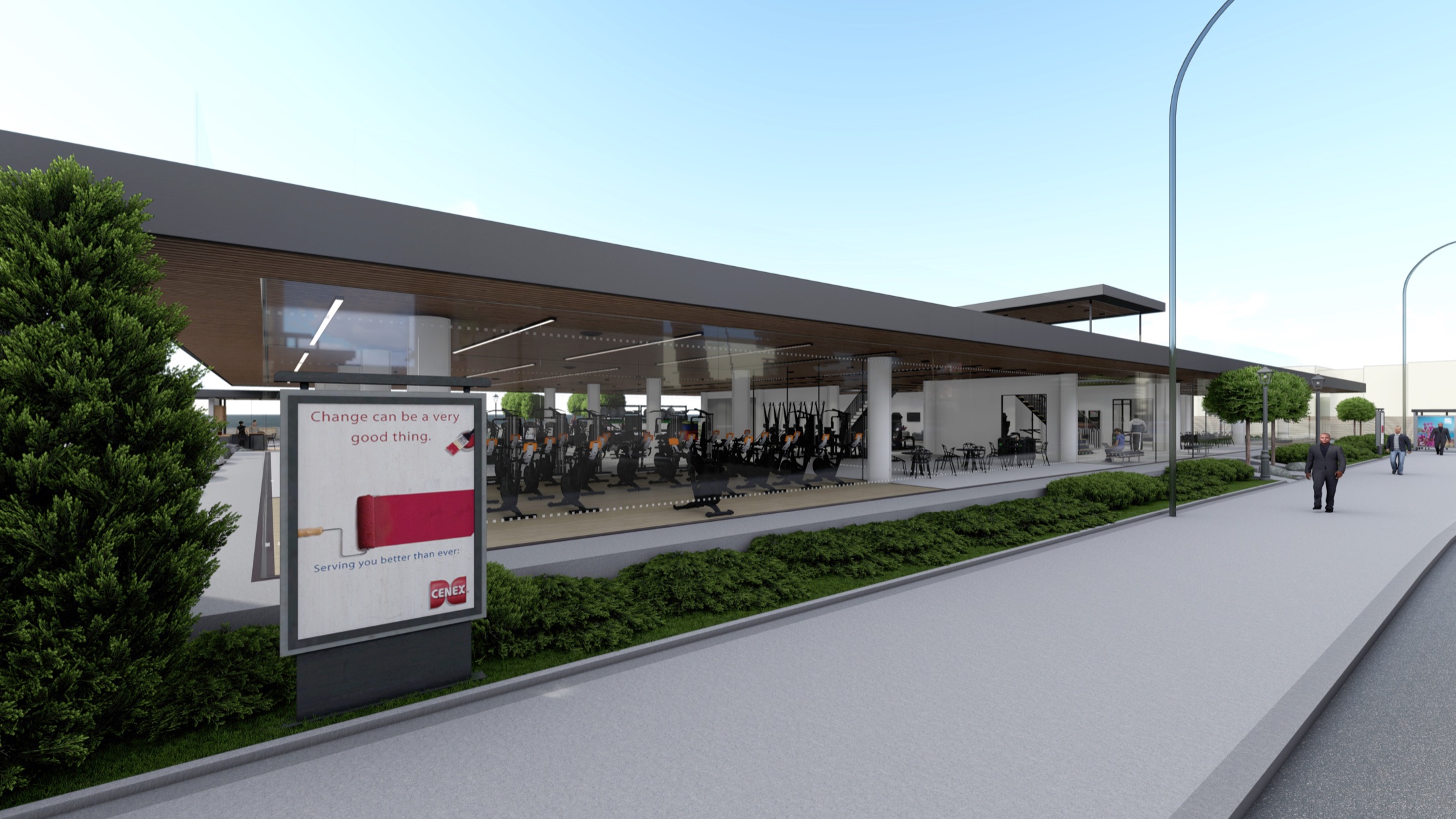Glass-fronted fitness and community concept for Parc Mumbles
