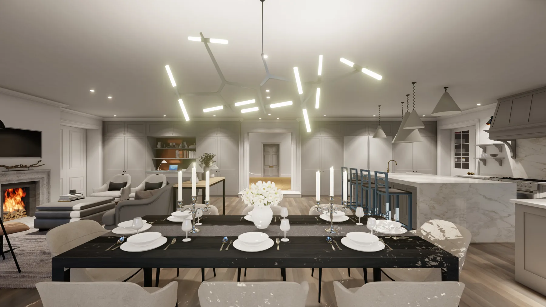 Architectural model render for option review