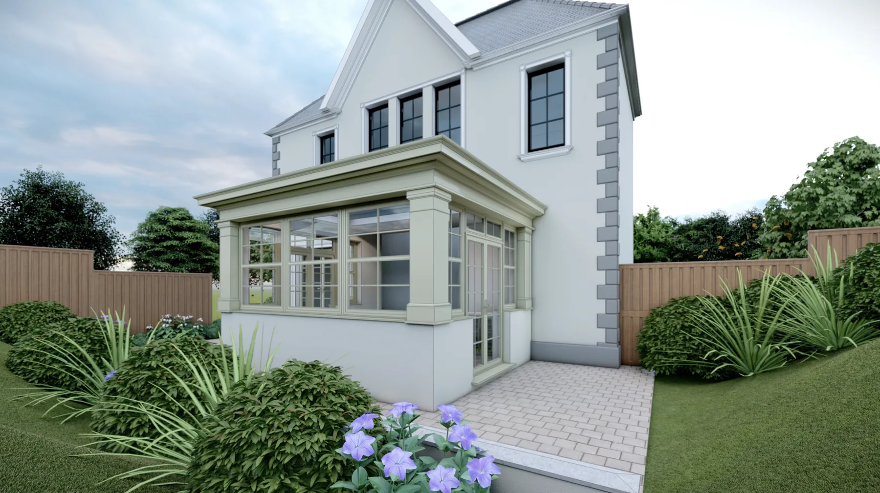 Garden room and residential exterior visualisation